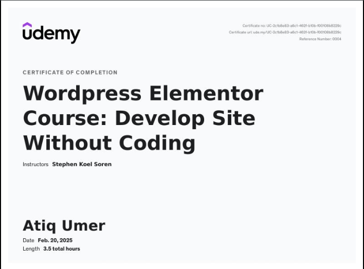 WordPress Elementor Course